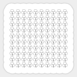 Shamrock Outline Pattern Sticker